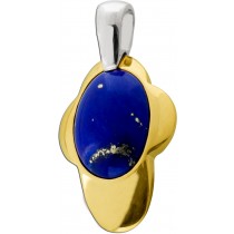 Lapislazuli Anhänger Gold 750 18K azurblauer Edelstein 10.2ct 