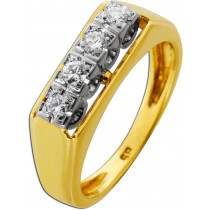 Brillantring Gold 585 14K Diamanten Antikschmuck