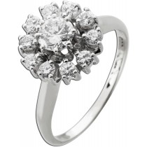 Brillantring Weißgold 585 14K Brillanten 1.05ct. TCR VVS