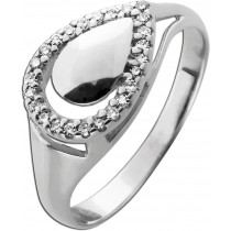 Brillantring Weissgold 375 9 Karat Diamanten 0.25ct 