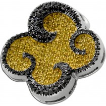 Diamant Anhänger Silber 925 schwarze champagner Diamanten 1ct 