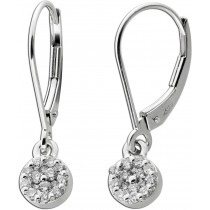 Brillant Ohrhänger Weissgold 585 14 Karat Brillanten 0.20ct  