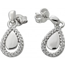 Diamant Ohrhänger Weissgold 375 9 Karat Brillanten 0.12ct 