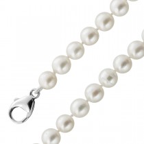 Perlenkette 56cm Silber 925 japanische Akoyaperlen 7.6mm