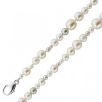 Perlenkette 92cm Silber 925 Japanischen Akoyaperlen 8-3mm 