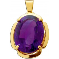 Amethyst Anhänger Gelbgold 585 lila Amethyst Edelstein 7.90ct.Top AAA 
