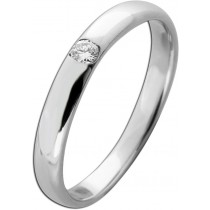 Solitärring Weißgold 585 14 Karat Brillant 0.08ct Verlobungsring