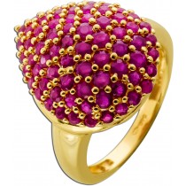 Rubinring Gold 585 14 Karat rote Edelsteine 4.2ct