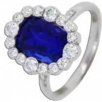 Tansanitring Weißgold 750 18K blauer Edelstein 4.4ct Brillanten 0.6ct
