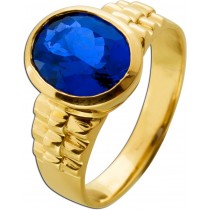 Tansanitring AAAAA Gold 585 14 Karat blauer Edelstein 3ct