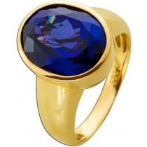 Tansanitring Gold 585 14 Karat blauer AAAAAEdelstein 10ct 