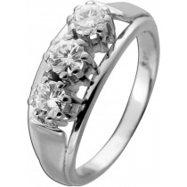 Brillantring Weissgold 585 14K Brillanten 0.85ct Lupenrein Antikschmuck
