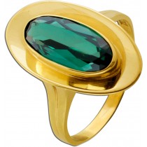 Turmalin Ring Gold 333 8K grüner Edelstein 3.3ct Antikschmuck