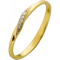 Brillantring Gelbgold 375 9 Karat Brillanten 0.04ct