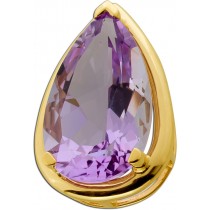 Amethyst Anhänger Gold 375 9K lila Edelstein 12ct