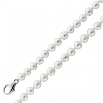 Perlenkette 41cm Akoyaperlen 6.6-7mm Silber 925