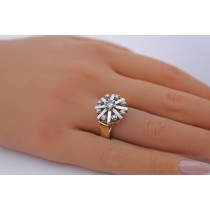 Brillantring Gold 585 Weißgold 14K Brillanten 0.56ct Lupenrein