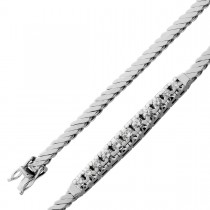 Brillantarmband Weißgold 750 18K Brillanten 0.70ct Antikschmuck