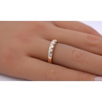 Memoire Ring Gold 585 14 Karat Brillanten 0.35ct 