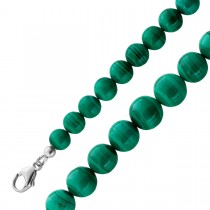 Malachit Kette 58cm moosgrüne Edelsteine Silber 925