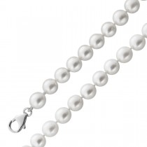 Perlenkette 56cm Akoyaperlen 8-7.8mm Silber 925