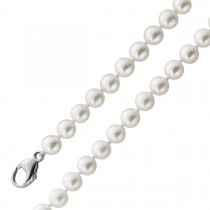 Perlenkette 92cm Akoyaperlen 7.5-7mm Silber 925