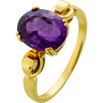 Amethyst Ring Gold 585 14K lila Edelstein 3.0ct 