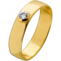 Solitärring Gold 585 14 Karat Brillant 0.25ct