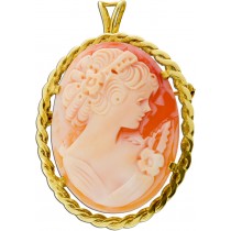 Kammee Anhänger Gold 333 8K Carneol Gemme Antikschmuck