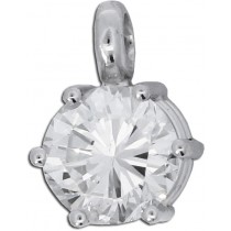 Brillant Anhänger Weißgold 750 18 Karat  Solitär Diamant 1.569ct