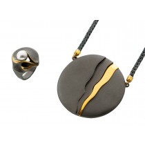 Collier Perlen Ring Set Silber 925 Akoyaperle Antikschmuck