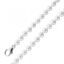 Perlenkette 90cm Akoyaperlen 6.5-6.1mm Silber 925