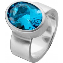 Blautopas Ring Silber 925 blauer Topas Edelstein 9.3ct