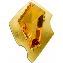 Citrin Anhänger Gold 585 14K honiggelber Citrin 16.3ct