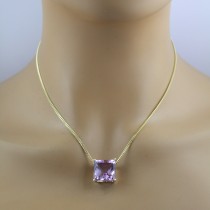 Amethyst Anhänger Gold 585 14K lila Edelstein 16.3ct