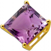 Amethyst Anhänger Gold 585 14K lila Edelstein 16.3ct
