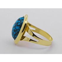 Türkisring Gold 333 8K türkisener Türkis Edelstein  Antikschmuck