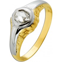 Diamantring Gold Weißgold 750 18K Diamant 0.80ct Antikschmuck