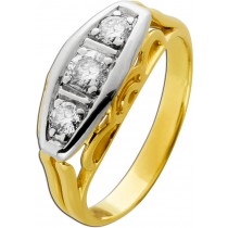 Brillantring Gold 585 14K Brillanten 0.65ct Antikschmuck