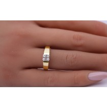 Brillantring Gold 585 14K Brillanten 0.12ct Antikschmuck