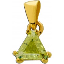 Peridot Anhänger Gold 750 18K grüner Peridot Edelstein 1.0ct 