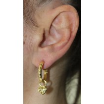 Herz Diamant Creolen Gold 750 18K Diamanten 0.22ct 