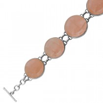 Rosenquarz Armband Silber 925 5 pastell rosa Rosenquarz Edelsteine 142ct 