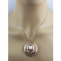 Perlenanhänger Brosche Rosegold 585 14K japanische Akoyaperle Antikschmuck 