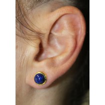 Lapislazuli Ohrstecker Gold 585 14K azurblaue Lapislazuli Edelsteine 6ct