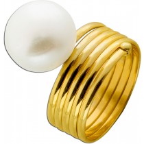 Perlenring Gold 333 8 Karat Süßwasserperle 12.3mm 