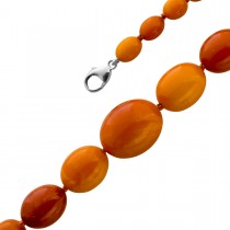 Bernsteinkette Butterscotch Bernsteine honiggelb Antikschmuck