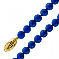 Lapislazuli Kette azurblaue Edelsteine 115ct Antikschmuck 1980