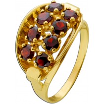 Granat Ring Gold 333 8K rote Almandine Granate 0.32ct.