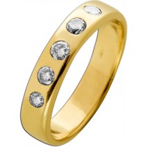 Diamantring Gold 585 14K Brillanten 0.35ct